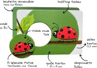Puzzle Karten mit Tieren und Farben